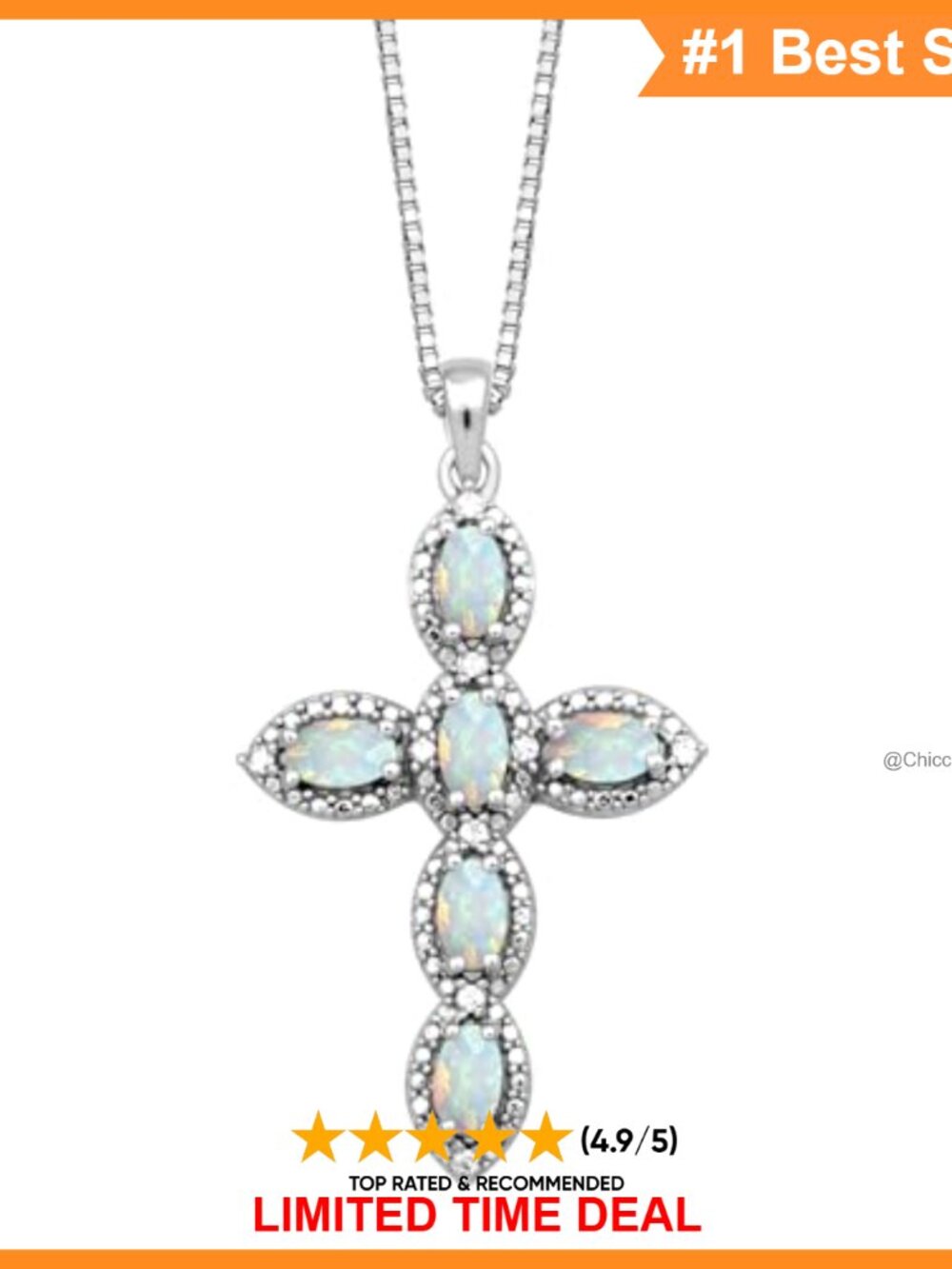 925 Sterling Silver Cross Pendant Necklace Box Chain 18 inch